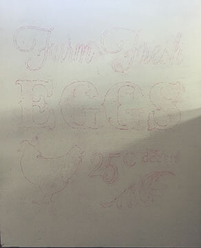 DIY Vintage Farm Sign Chalk Transfer
