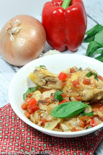 This Paleo & Whole30 Chicken Cacciatore recipe is a quick, simple, one-pot wonder but tastes divine with chicken that literally falls off the bone and veggies melded together in savory perfection. 