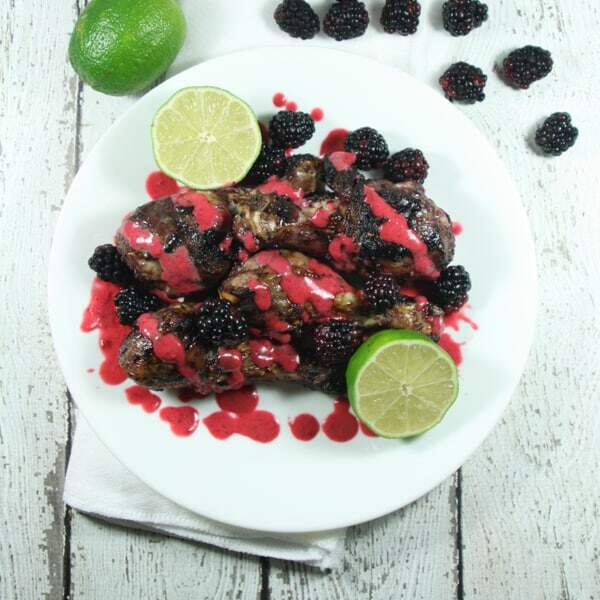 This Paleo & Whole30 Blackberry Lime Marinade is so easy to make and requires only 5 ingredients. It's such a sweet, flavorful surprise on chicken!