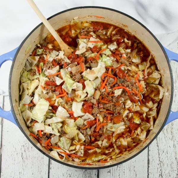 This Paleo & Whole30 Cabbage Beef Soup, packed with loads of vitamin C, fiber and protein, will warm your bones while healing your body + soul this winter.