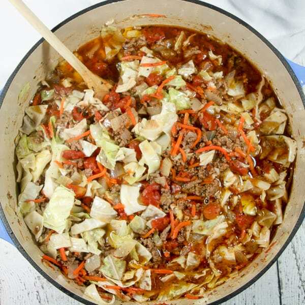This Paleo & Whole30 Cabbage Beef Soup, packed with loads of vitamin C, fiber and protein, will warm your bones while healing your body + soul this winter.