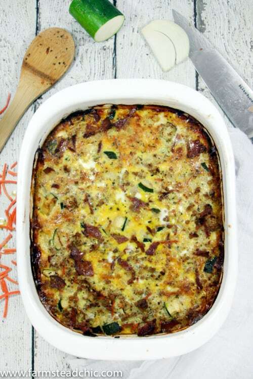 This Paleo and Whole30 Breakfast Casserole will be the hit of your weekend brunch. Filled with bacon, eggs and beef, it even sneaks in loads of healthy veggies!