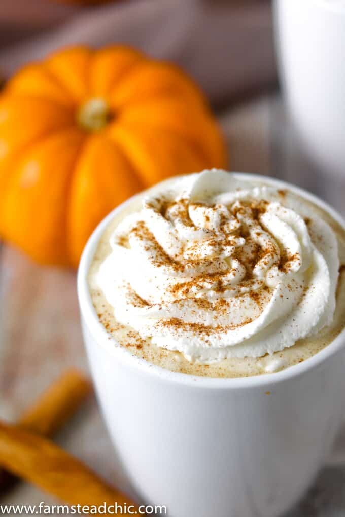 This Paleo and Whole30 Pumpkin Spice Latte needs just four ingredients and an inexpensive milk frother. In less than ten minutes, you'll have a healthy, dairy-free cup full of autumn right in your hands. If you don't have a milk frother, a blender will do just fine.
