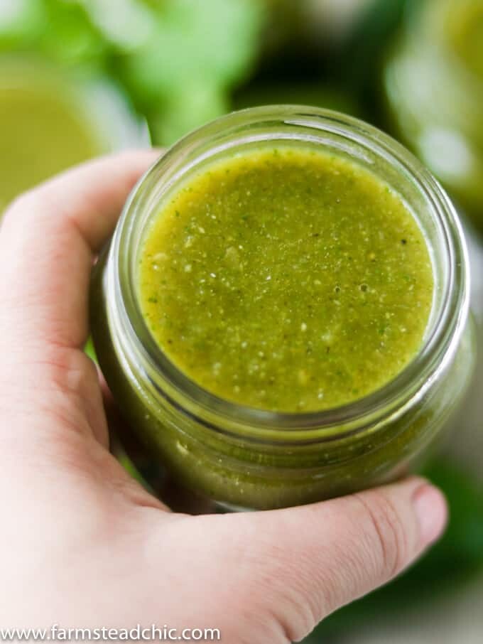 You'll love this Paleo and Whole30 Roasted Poblano Sauce. The roasted poblanos are super smoky, and the jalapeños give it just the right kick. Cilantro and lime juice balance out the smoke and spice, making this sauce perfect for drizzling on all the things! Vegan, vegetarian and dairy free.