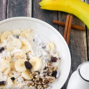 With bananas, walnuts and cranberries with a sprinkling of cinnamon, these Paleo Breakfast Bowls are cool, creamy, crunchy, grain-free, gluten-free, dairy-free just plain delicious. . Craving a bowl of cereal? You need these! (Whole30 Compliant Ingredients) Vegetarian and Vegan + full of protein and healthy fats.