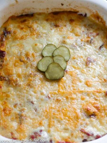 Low Carb, Keto Reuben Casserole with pickles