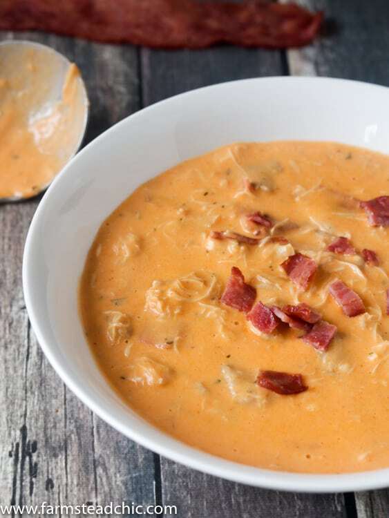 Keto Instant Pot Buffalo Chicken Bacon Soup