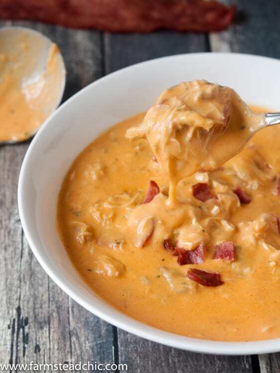Keto Buffalo Chicken Bacon Soup