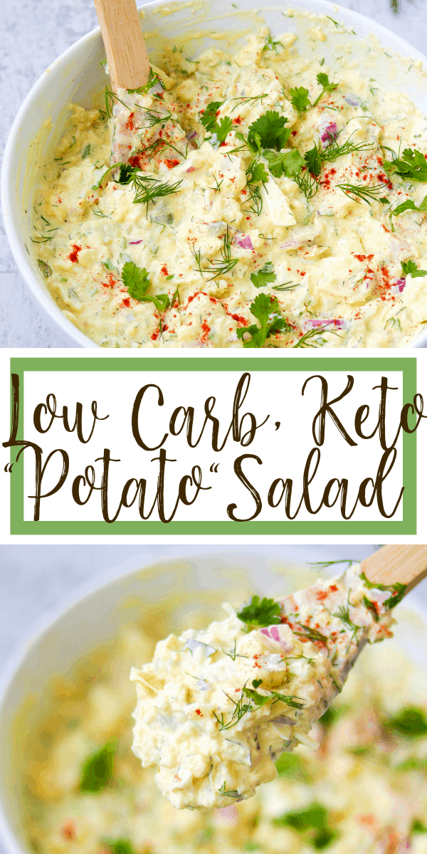 low carb, keto potato salad - fauxtato salad