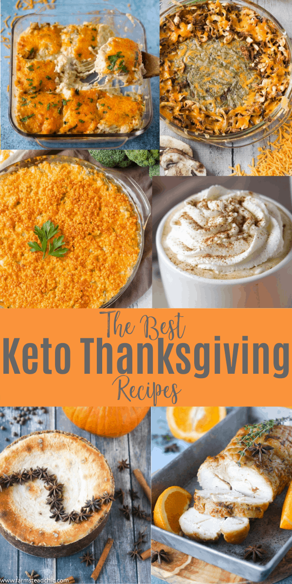 A roundup of the best Keto Thanksgiving recipes from the blog! #ketothanksgiving #lowcarbthanksgiving #farmsteadchic #ketoholidaymealplan #lowcarbholidaymealplan