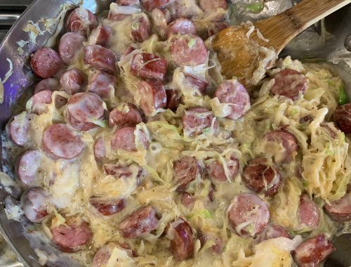 Low Carb, Keto Sausage Alfredo