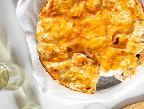 CHEESY KETO BREAKFAST PULL-APART WITH WHITE PEPPER GRAVY