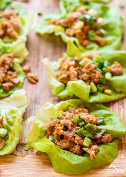 easy chicken lettuce wraps recipe - pf Chang's chicken lettuce wraps